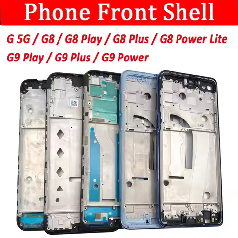 NEW For Moto G 5G G8 Plus G7 Power Lite G9 Play G100 Front Housing LCD Frame Shell Screen Bezel Hold