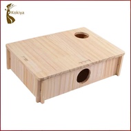 [kokiya] Funny Wooden Hamster House, Hamster Toy, Multi-Room Habitat Decoration