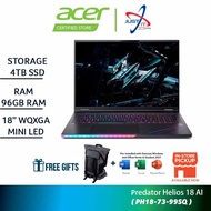 ACER PREDATOR HELIOS 18 AI PH18-73-99SQ MINI LED GAMING LAPTOP (CU9-275HX 96GD5 4TBSSD/RTX5080 16GDR