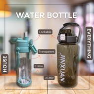 Water Bottle 1 & 2 Litre Water Bottle BPA Free Water Bottle Transparent Water Bottle Colorful Water 