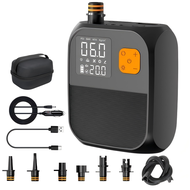 EAFC แบบพกพา 25PSI ไฟฟ้า Paddleboard ปั๊มชาร์จ SUP ปั๊ม Dual Stage อัตราเงินเฟ้อแบบพกพาไฟฟ้าสําหรับเ