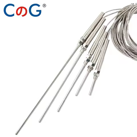 CG Screw Thermocouple M8 1m 2m 3m 5m Type K J PT100 50mm 100mm 150mm 200mm Compression Spring Probe 
