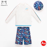 Swimsuit Boy Baby Children Long-Sleeved 10 Years Old 14 Years Old Split Boys Middle Big Children Tee