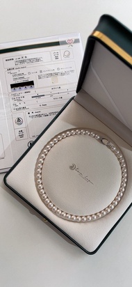 日本真科研證書 極光天女 日本Akoya珍珠頸鏈 8-8.5mm