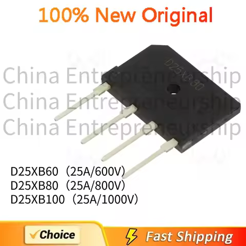 10PCS D20 D20XB D25XB60（25A/600V） D25XB80（25A/800V） D25XB100（25A/1000V） Induction cooker rectifier b