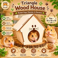 Triangle Plywood House Hideout Hamster & Dormice Wooden House