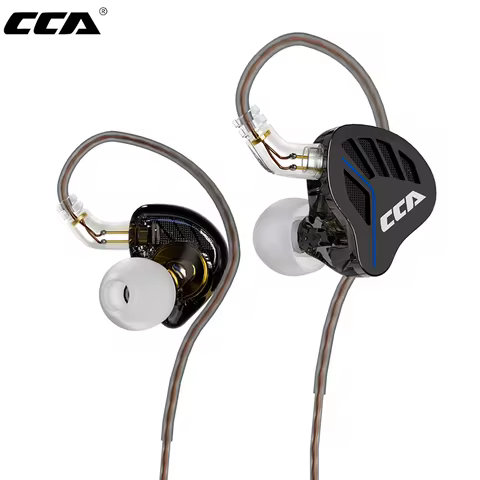 CCA AKX HiFi Earphones Dynamic Drive Heavy Bass Heavy Bass Earbuds Sports Metal Headphones Detachabl