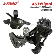 LTWOO Groupset LTWOO A5 1x9 9 Speed ​​Groupset Shifter Tuas Derailleur Belakang Kaset Basikal MTB 46