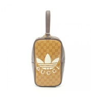 【日本直送】 GUCCI GUCCI GUCCI × adidas 手提袋 手包 PVC 皮革 黃棕色 深棕色