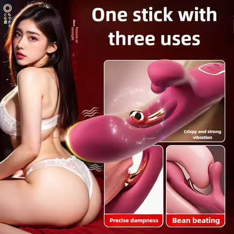 Powerful G-spot Vibrator Clitoral Vaginal Massager Nipple Anal Stimulator Three Point Vibrating Dild