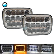 5x7 Inch LED Headlights H4 Headlamp for Jeep Wrangler YJ Cherokee Comanche  7x6 "Led Square Headligh