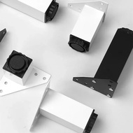 1Pcs Black and White Furniture Feet Adjustable Legs Square Cabinet Feet Aluminum Alloy Cabinet Feet 