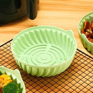 【Lowest Prices Online】 New Kitchen 3-5l Air Fryer Baking Pan Green Silicone Cake Mold Square Heat Insulation Mat Foldable And Easy To Clean