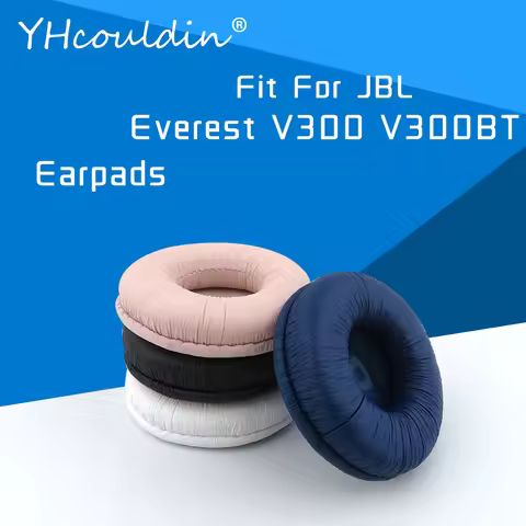 Earpads For JBL Everest V300 V300BT Headphone Accessaries Replacement Ear Cushions Wrinkled Leather 