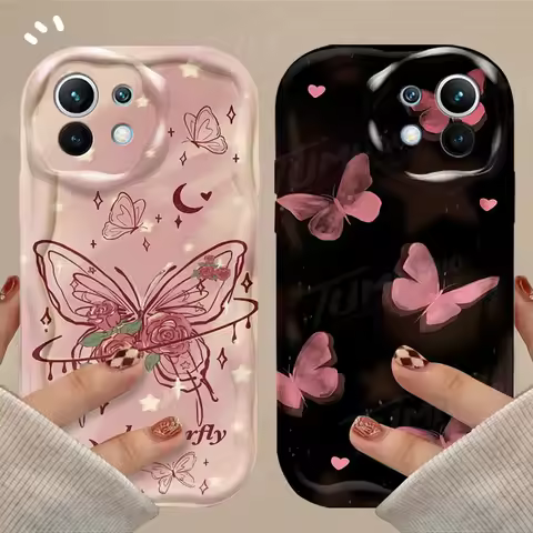 Luxury Butterfly Flower 3D Case For Xiaomi Mi 13T Pro 12T 11 Lite 5G NE 11i 12 13 10T 10i POCO X3 Pr