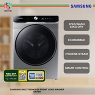 Samsung WD17T6300GPSP Front Load Washer Dryer with AI Ecobubble™, 17KG Wash & 10KG Dry