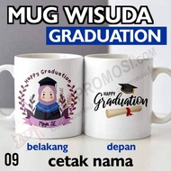 Mug Kado Wisuda - Bisa Request Nama dan Foto - Hadiah Gift Custom Graduation