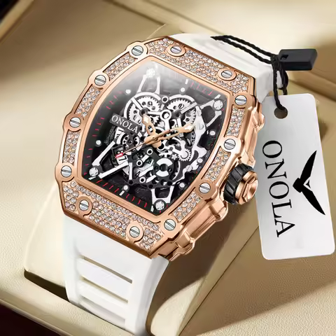 ONOLA Luxury Men Watch Business and Leisure Silicone Waterproof Watch Men Quartz Watch Waterproof Ou