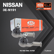 ลูกหมากคันชักนอก NISSAN FRONTIER ZDI30 2WD นิสสัน ฟรอนเทียร์ 3000 / 3E-N191 / ยี่ห้อ 333 (1คู่ 2 ตัว) TIE ROD END OUTER (ซ้าย / ขวา)