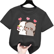 atasan kaos anak perempuan gambar cat selfi love gemes Tshirt kids kucing1-12tahun K.107