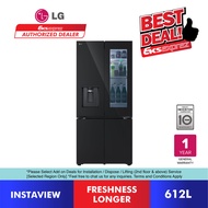 LG 612L French Door Fridge with InstaView & Water Dispenser GV-K25FFGEB