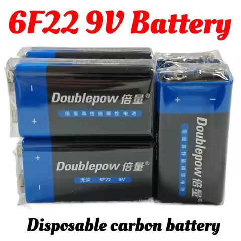 1-10pcs Original 100% 6F22 9V Battery 9V Disposable Carbon Multimeter Alarm Microphone Children's To