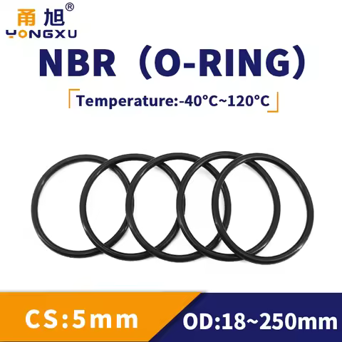 CS3.55/5/5.3mm ID17-240mm NBR O Ring Seal Gasket Thickness Wear Resistant Automobile Petrol Nitrile 