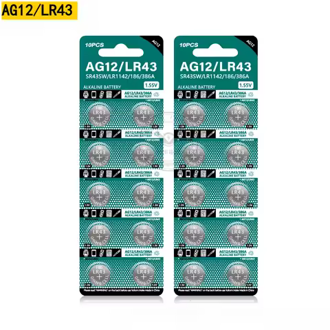 2-50pcs AG12 LR43 Button Cell Battery 386 SR43 1.5V Alkaline Watch Batteries