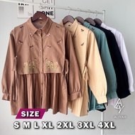 KEMEJA Karamoy Blouse Size S M L XL XXL XXXL XXXXL 2XL 3XL 4XL 5XL 5L Jumbo Size Tops Big Size Shirt