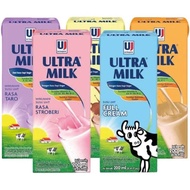 TM17 ecer susu ultra milk 200 ml strawberry coklat taro carl full am