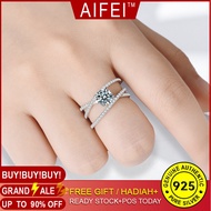 Moissanite Ring Sansheng III Carat Pt950 Platinum Real Diamond Wedding Ring-Aifei