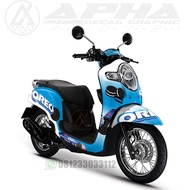 STIKER STICKER DECAL MOTOR HONDA SCOOPY MURAH KEREN OREO