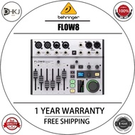 Behringer FLOW8 8-Input Digital Mixer USB/Audio Interface with 48V Phantom Power for Optimum Headroo