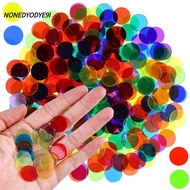NONEDYODYE9I 100Pcs Round Counting Chips, Lightweight Plastic Montessori Bingo Chips,  Transparent C