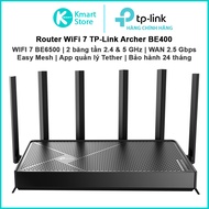 TP-Link BE400 WIFI 7 Router | WIFI 7 BE6500 dual band 2.4 & 5.0 GHz | 6 antennas | EasyMesh | App Te