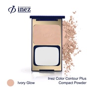 Inez Color Contour Plus Compact Powder - 09 Ivory Glow (Kemasan Baru) / Bedak Padat Inez Tempat Kaca