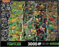 預購已上市 AQUARIUS TMNT 歷代 忍者龜 拼圖 海報 裱框 掛飾 3000片 106.7 x 88.9 公分