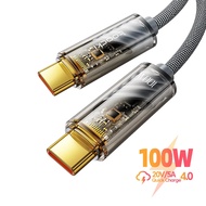 Twitch 100W USB Type C To Type C Cable Transparent PD 60W Cable USB-C to USB-C 100W 60W Fast Chargin
