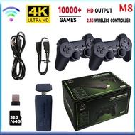M8 Video game Stick console 2.4G dual controller wireless game stick 4K game 64GB PS1