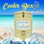 Ice Cooler Box ตราดอกบัว กระติกน้ำแข็งอเนกประสงค์ เก็บความเย็น สีแทน