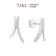 TAKA Jewellery Gold Diamond Earrings 9K