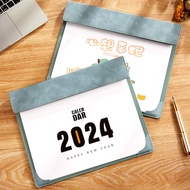 2024 Minimalist Scandinavian Desk Mat Desk Calendar Creative Desktop Calendar Schedule Work Clock-in Calendar Notepad Customized Enterprise Logo