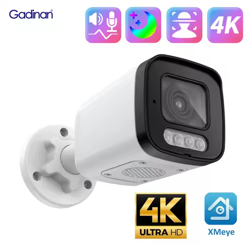 Gadinan AI Face Detection 8MP 4K IP Camera 5MP 4MP Color Night Vision H.265AI POE Two-Way Audio CCTV