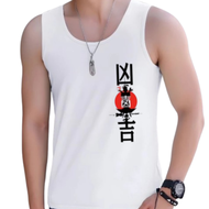 Singlet Pria Logo Tulisan Jepang Kutang Pakaian Laki Laki Oblong Tanpa Lengan Lexton Cowo COD