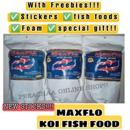 ✧¤✚Maxflo fish foods koi flowerhorn and goldfish pellets 10+1free