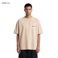 Renve.studio - Oversized Cotton T-shirt | Beige Beige Beige Oversized T Shirt Man T Shirt Men