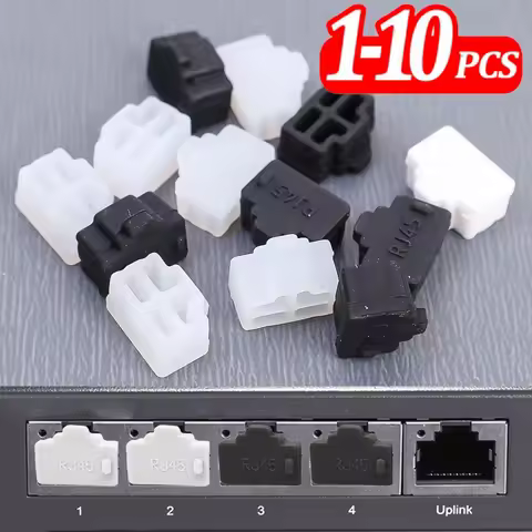 1-10Pcs Silicone Ethernet Hub Port RJ45 Anti-Dust Cover Cap Protector Plugs Stoppers for RJ45 Female