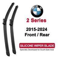 Car Wiper Blade for BMW 2 Series 2015-2024 (F44/F46/2GC ) front rear silicone windshield wiper blade