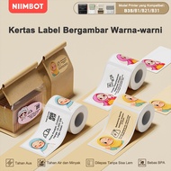 NIIMBOT B21/B1/B31 New Muslim Cartoon Pattern Label Stickers, Waterproof Color Label Printing Paper