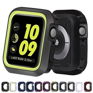 Case for iWatch Series 8 SE2 7 41mm 45mm Rubber Double Color Sport Bumper Protector Hard Armor Case for iWatch Case 45mm 41mm